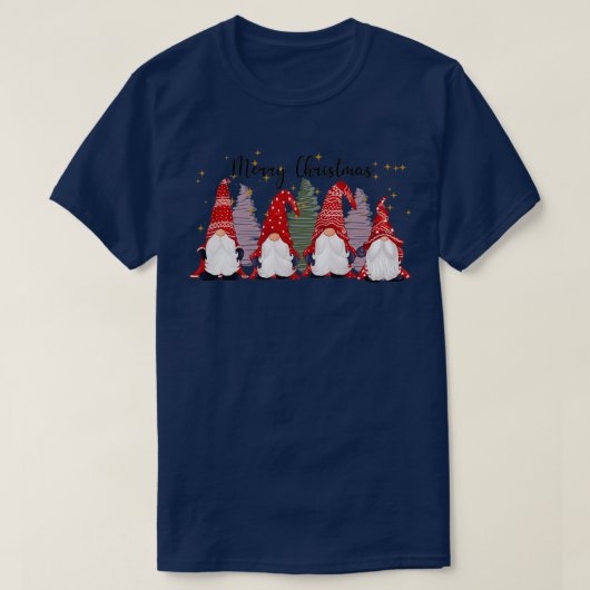 メリークリスマスと4人のかわいい格言 Tシャツ (デザイン正面)