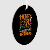 メリークリスマスとYes私の誕生日 オーナメント (正面)