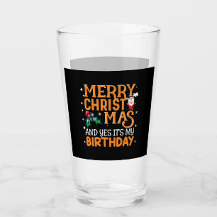 メリークリスマスとYes私の誕生日 タンブラーグラス