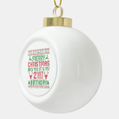 メリークリスマスとYes21歳の誕生日プレゼント セラミックボールオーナメント (右)
