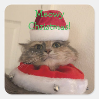 メリークリスマスにゃんこ スクエアシール