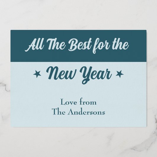 メリークリスマスにフォトボーブルを追加し実在た青 箔シーズンカード (裏面)