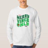 メリークリスマスに一致するVibes Only Green Year Tシャツ (正面)