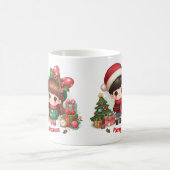 メリークリスマスに迎える可愛い子たち コーヒーマグカップ (中央)