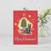 メリークリスマスねこ 招待状 (スタンド正面)