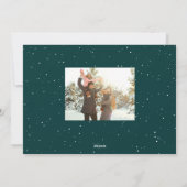 メリークリスマスのおもしろいグリーンファミリーの写真 シーズンカード (裏面)