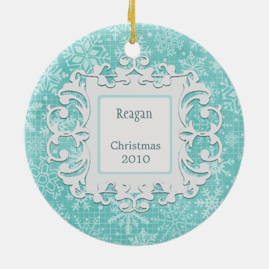 メリークリスマスのお母さんおよびお父さんのカスタムの写真 セラミックオーナメント (裏面)