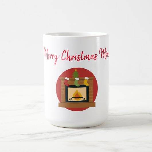 メリークリスマスのお母さん暖炉 モーフィングマグカップ (中央)