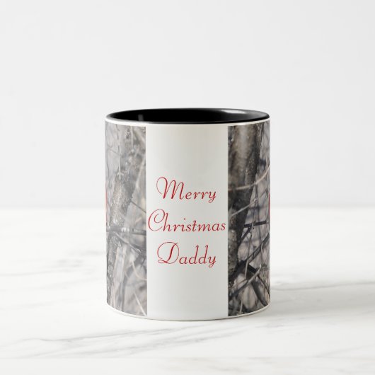 メリークリスマスのお父さん ツートーンマグカップ (中央)