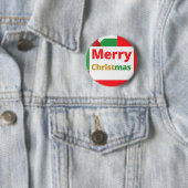 メリークリスマスのお祝いのデザイン 缶バッジ (インサイチュ)