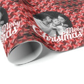 メリークリスマスのお馴染みの写真のお客様 ラッピングペーパー (ロールコーナー)