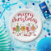 メリークリスマスのかわいい&フェスティバルデザイン ペーパープレート (パーティー)