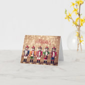 メリークリスマスのくるみカラフルクラッカー カード (黄色い花)