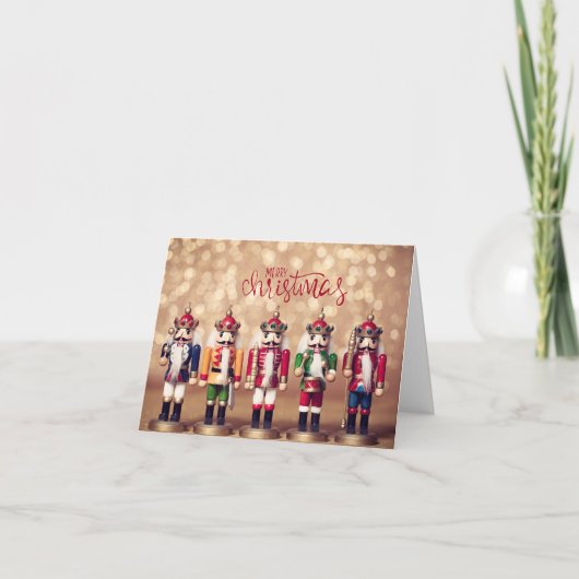 メリークリスマスのくるみカラフルクラッカー カード (正面)