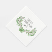 メリークリスマスのすべての葉の〔雄ジカの〕枝角 スタンダードランチョンナプキン (角)