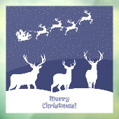 メリークリスマスのそりとトナカイの窓が鳴る ウィンドウサイン (シート3)