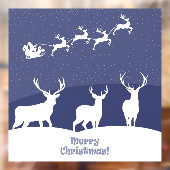 メリークリスマスのそりとトナカイの窓が鳴る ウィンドウサイン (シート2)