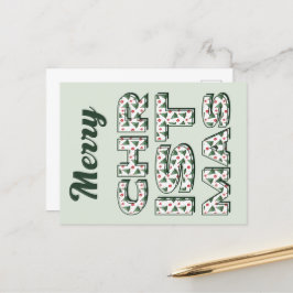 メリークリスマスのはがき。季節のごあいさつ。 ポストカード