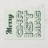 メリークリスマスのはがき。季節のごあいさつ。 ポストカード (正面)