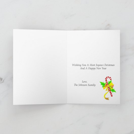 メリークリスマスのはっか菓子カード シーズンカード (内部)