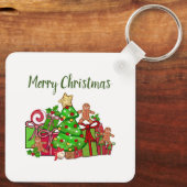 メリークリスマスのまわりにのプレゼント キーホルダー (裏面)