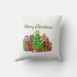 メリークリスマスのまわりにのプレゼント クッション