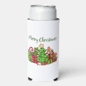 メリークリスマスのまわりにのプレゼント スリム缶クーラー (Seltzer正面)