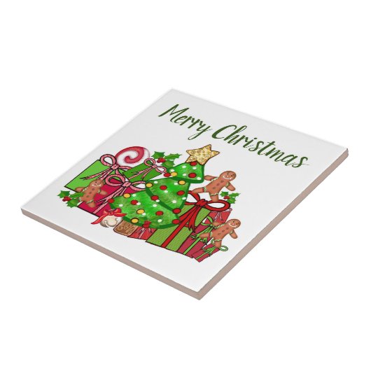 メリークリスマスのまわりにのプレゼント タイル (側面)