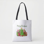 メリークリスマスのまわりにのプレゼント トートバッグ (正面)