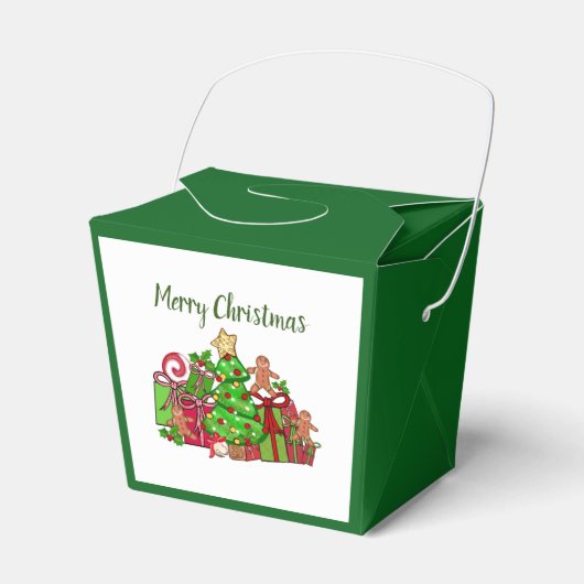 メリークリスマスのまわりにのプレゼント フェイバーボックス (正面サイド)