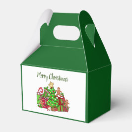 メリークリスマスのまわりにのプレゼント フェイバーボックス