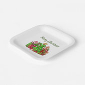 メリークリスマスのまわりにのプレゼント ペーパープレート (傾斜あり)