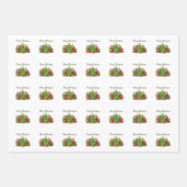 メリークリスマスのまわりにのプレゼント ラッピングペーパーシート (正面)