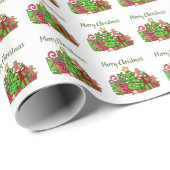 メリークリスマスのまわりにのプレゼント ラッピングペーパー (ロールコーナー)