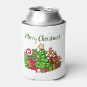 メリークリスマスのまわりにのプレゼント 缶クーラー (缶正面)