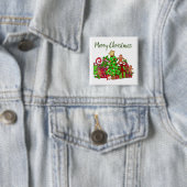 メリークリスマスのまわりにのプレゼント 缶バッジ (インサイチュ)