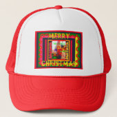 メリークリスマスのまわりに世の中は嬉しい キャップ (正面)