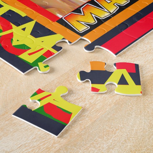 メリークリスマスのまわりに世の中は嬉しい ジグソーパズル (側面)