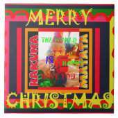 メリークリスマスのまわりに世の中は嬉しい タイル (正面)