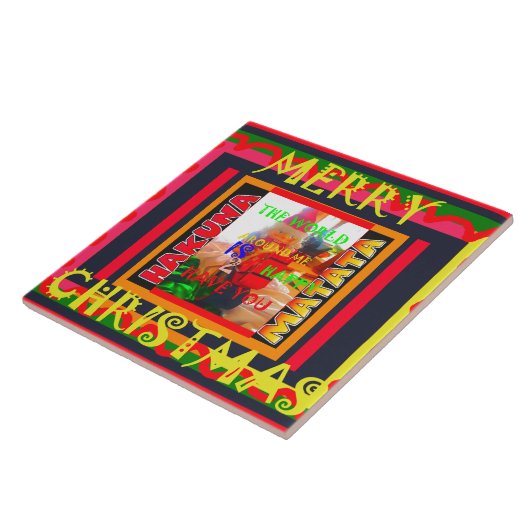 メリークリスマスのまわりに世の中は嬉しい タイル (側面)