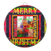 メリークリスマスのまわりに世の中は嬉しい ダーツボード (正面)