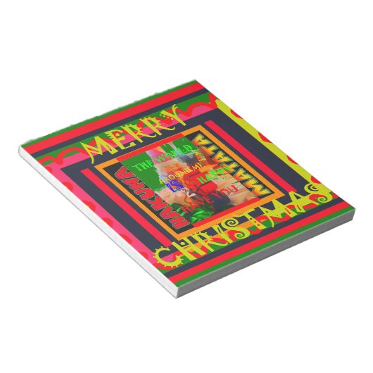 メリークリスマスのまわりに世の中は嬉しい ノートパッド (アングル)