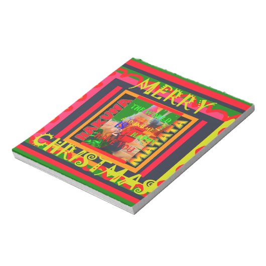 メリークリスマスのまわりに世の中は嬉しい ノートパッド (回転)