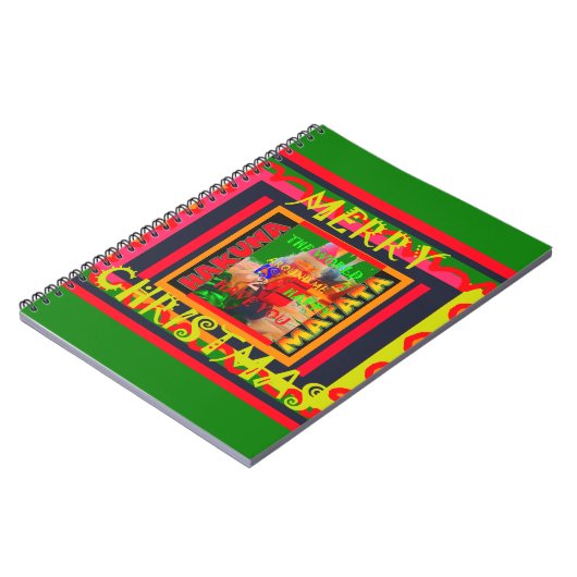 メリークリスマスのまわりに世の中は嬉しい ノートブック (左側)