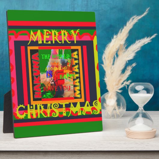 メリークリスマスのまわりに世の中は嬉しい フォトプラーク (側面)
