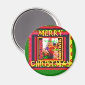 メリークリスマスのまわりに世の中は嬉しい マグネット (正面/裏面)