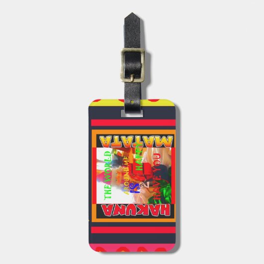 メリークリスマスのまわりに世の中は嬉しい ラゲッジタグ (正面縦)