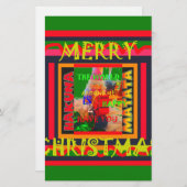 メリークリスマスのまわりに世の中は嬉しい 便箋 (正面/裏面)