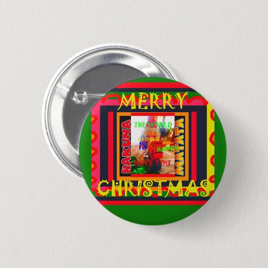 メリークリスマスのまわりに世の中は嬉しい 缶バッジ (正面&裏面)