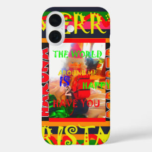 メリークリスマスのまわりに世の中は嬉しい iPhone 16ケース